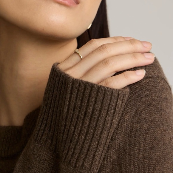 Quince Mongolian Cashmere Oversized Crew Neck Sweater in Brown Size XL - Picture 8 of 16